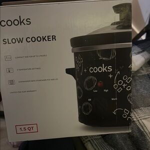Cooks Black Slow Cooker 1.5 QT